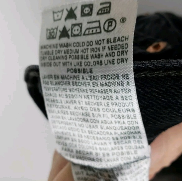 Mens Levi's 501 Straight Jeans Button Fly Black - Picture 8 of 8